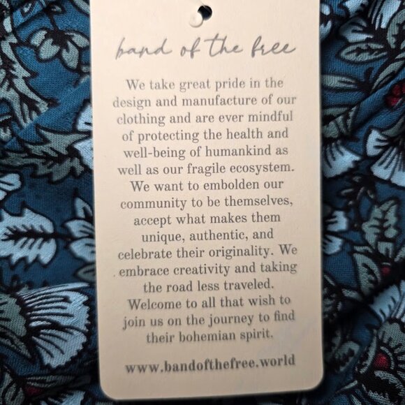 NWT Band of The Free Jewel Teal Floral Wrap Maxi Dress M - Picture 13 of 15
